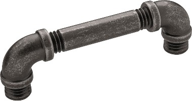 Pipeline 3-3/4-in , 96mm Center to Center Black Nickel Vibed Arch Handle Drawer Pull 10 -Pack