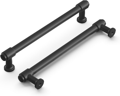 Piper 6-5/16-in , 160mm Center to Center Matte Black Rectangular Bar Drawer Pull