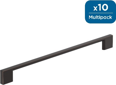 Cityscape 10-1/16-in , 256mm Center to Center Oil Rubbed Bronze Cylindrical Bar Drawer Pull 10 -Pack