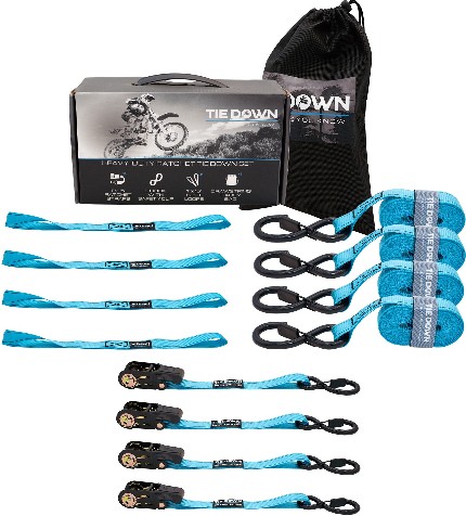 1-in x 15-ft Ratchet Strap with S-Hook 1823-lb Break Strength 4 -Pack