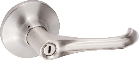 Sure-Loc Door Hardware Helena Satin Nickel Interior or Bed/Bath Privacy Door Handle