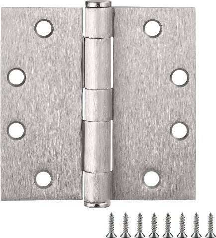 4-1/2-in H Square Satin Nickel Butterfly Interior Door Hinge 12 -Pack
