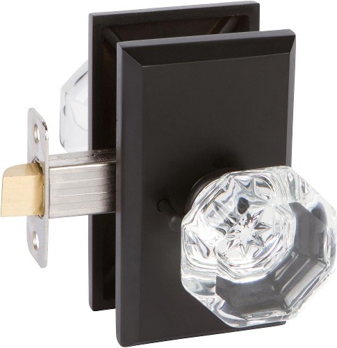 Bravura Black Interior or Bed/Bath Privacy Door Knob