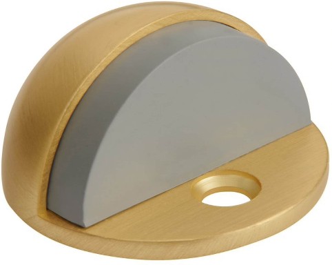 1-3/4-in Satin brass Dome bumper Door Stop 10 -Pack