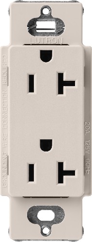 Claro 20 -Amp 120-volt Residential Decorator Outlet Receptacles , Taupe