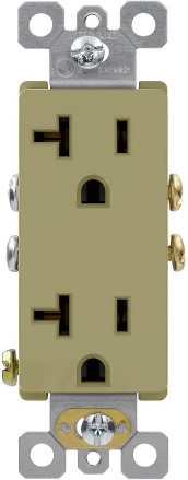 20 -Amp 125-volt Residential Decorator Outlet , Ivory 10 -Pack