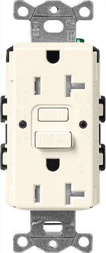 Claro 20 -Amp 120-volt Tamper Resistant GFCI Residential Decorator Outlet Receptacles , Biscuit