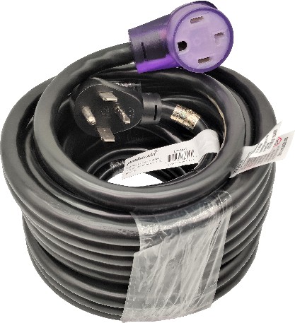 50-ft 10 / 4 Heavy Duty 4 Prong Black Outdoor Extension Power Cord