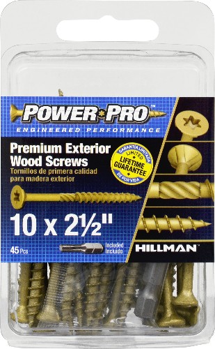#10 x 2-1/2-in Epoxy Exterior Construction screws 45 -Per Box