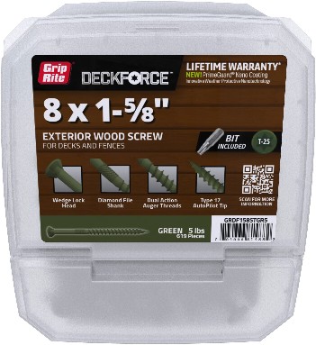 #8 x 1-5/8-in Wood to wood Deck Screws ( 619 -Per Box )