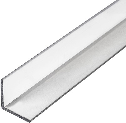 1-in X 1-in x 3/32 (.095-in) Thick Butyrate Clear Plastic Even Leg Angle Moulding 46-in Lengths (Pack of 3)