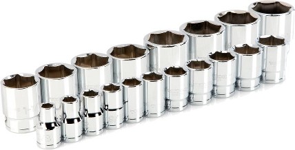 1/2-in Drive Standard (SAE) Shallow Socket Set 19 -Pieces
