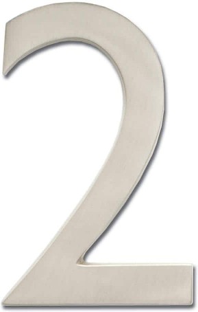 4-in Satin Nickel Number 2