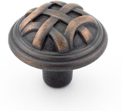 1-1/4-in Brushed Oil-Rubbed Bronze Round Traditional Cabinet Knob