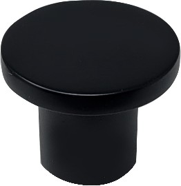 Wynwood 1-in Matte Black Round Transitional Cabinet Knob