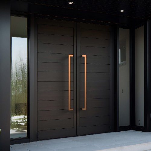 Pull Door Handle Bars 48 in Brushed Copper Interior or Exterior Bed/Bath Combined Door Handle