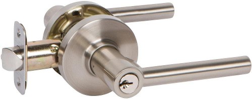 RD Series Satin Nickel Exterior Keyed Entry Door Handle