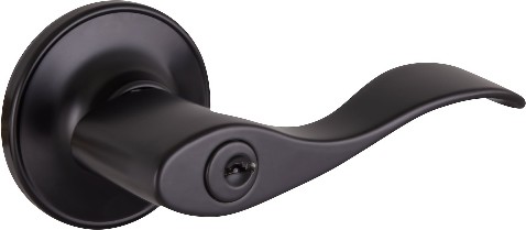 Springdale Matte Black Interior or Exterior Keyed Entry Door Handle