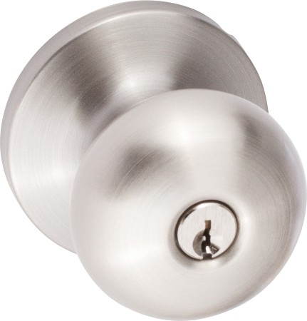 Sure-Loc Door Hardware Durango Satin Nickel Interior/Exterior Keyed Entry Door Knob