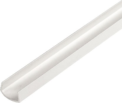 White 1/2-in Rigid PVC UV Treated Plastic U-Channel/C-Channel 36-in Lengths (Pack of 4)