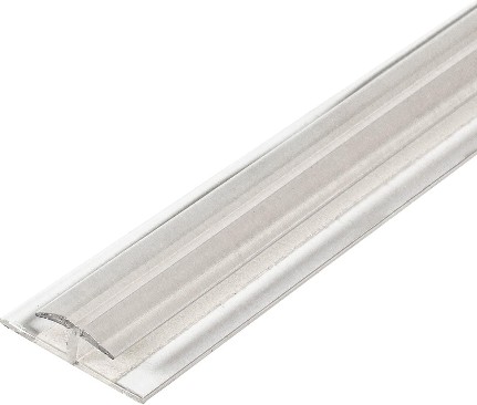 H Channel Fits Material 1/8-in Thick Clear Butyrate Divider Moulding with Adhesive 46-in Length (Pack of 3)
