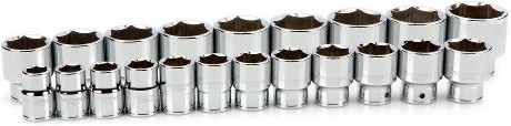 3/4-in Drive Standard (SAE) Shallow Socket Set 21 -Pieces