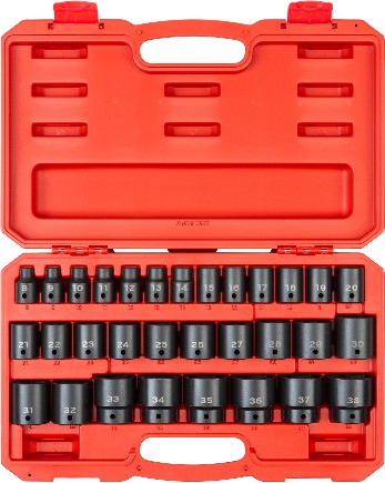 31 -Piece Metric 1/2-in Drive Set 6-point Impact Socket Set