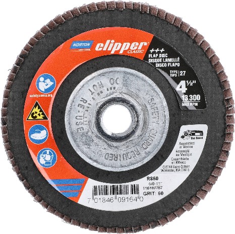 Norton Clipper 4.5-in Aluminum oxide 60 -Grit Flap disc