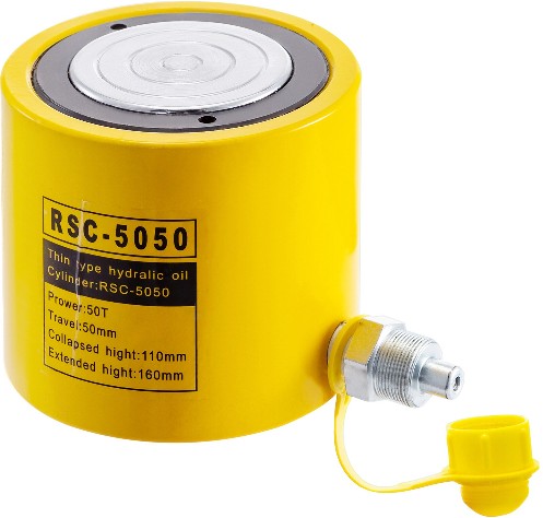 Yellow 50-Ton Metal Hydraulic Bottle jack