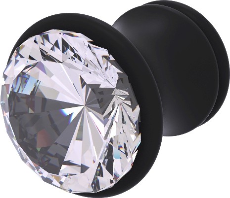 Carolina Crystal 1-1/2-in Matte Black Round Traditional Cabinet Knob
