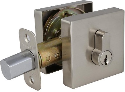 Emblem Series Satin Nickel Single Cylinder Deadbolt