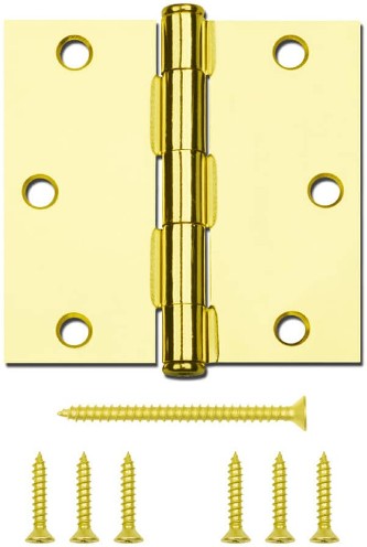 3-1/2-in H Gold Mortise Interior Door Hinge