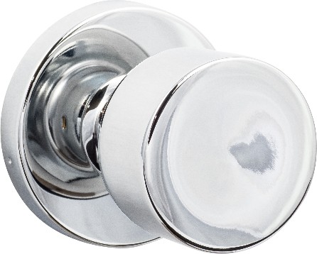 Ridgecrest Modern Bergen-Round Polished Chrome Interior or Hall/Closet Dummy Door Knob