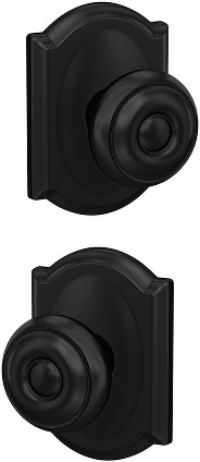 Custom Georgian - Camelot Matte Black Interior Bed/Bath Hall/Closet Combined Door Knob