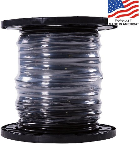 SIMpull 500-ft 6 -AWG Black Stranded Copper THHN wire ( By-the-roll )