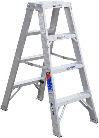 T370 4.0-ft ( 8.0-ft Reach Height ) Aluminum Type 1A - 300 lbs. Load Capacity Twin ladder