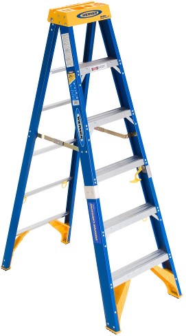 OBEL06 6.0-ft ( 10.0-ft Reach Height ) Fiberglass Type 1AA - 375 lbs. Load Capacity Step ladder