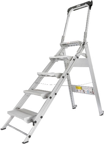 ANSI Certified 5.6-Feet ( 10-Feet Reach Height ) Aluminum Type 1AA - 375 lbs. Load Capacity Step ladder
