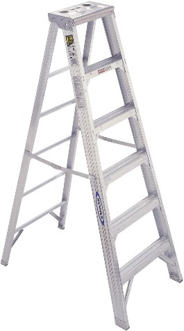 400 6-ft ( 10-ft Reach Height ) Aluminum Type 1AA - 375 lbs. Load Capacity Step ladder