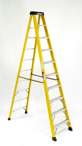 6100 10-ft ( 14-ft Reach Height ) Fiberglass Type 1A - 300 lbs. Load Capacity Step ladder