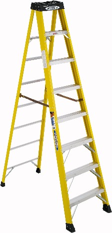 6100 8.0-ft ( 12.0-ft Reach Height ) Fiberglass Type 1A - 300 lbs. Load Capacity Step ladder