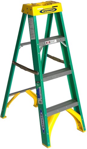 5900 4-ft ( 8-ft Reach Height ) Fiberglass Type 2 - 225 lbs. Load Capacity Step ladder