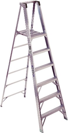 P300 8.0-ft ( 12.0-ft Reach Height ) Aluminum Type 1A - 300 lbs. Load Capacity Platform ladder