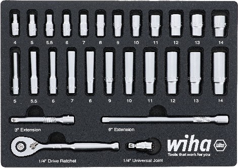 Metric Shallow/Deep Socket Set 27 -Pieces