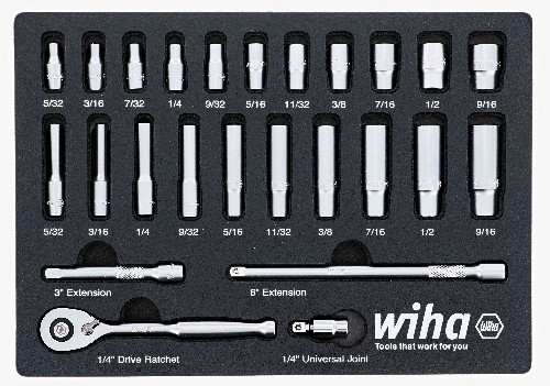 Standard (SAE) Shallow/Deep Socket Set 25 -Pieces