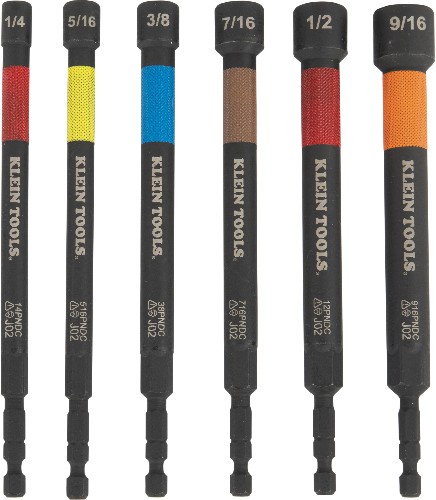 Magnetic Color-Coded Power Nut Setter 6-Piece Set