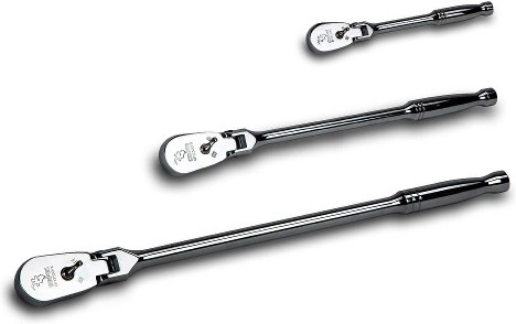 3 -Piece 72 -Tooth 1/2-in 3/8-in 1/4-in Drive Chrome Handle Ratchet Set