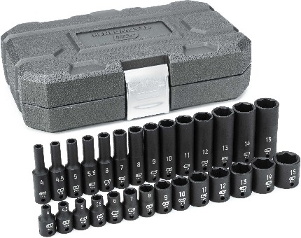 1/4-in Drive Metric Shallow/Deep Socket Set 28 -Pieces