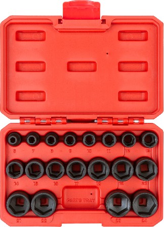 19 -Piece Metric 3/8-in Drive Set 6-point Impact Socket Set