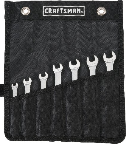7 -Piece Set 12-point Metric Standard Combination Wrench Includes Soft Case